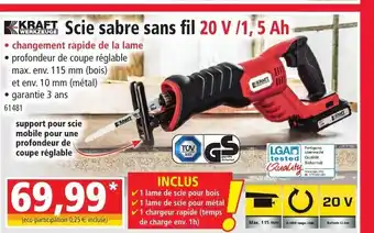 Norma Scie sabre sans Fil offre