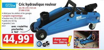 Norma Cric Hydraulique Rouleur offre