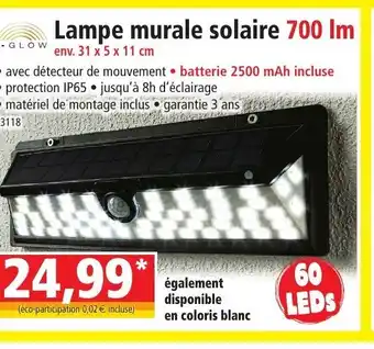 Norma Lampe Murale solaire 700lm offre