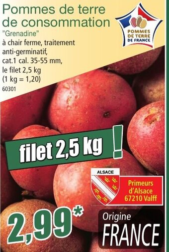 Norma Pommes de terre de Consommation offre