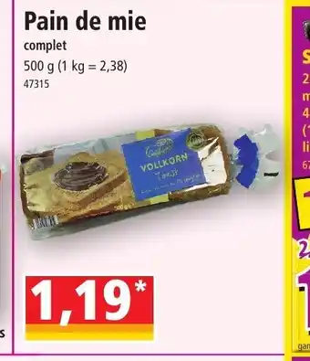 Norma Pain de Mie offre
