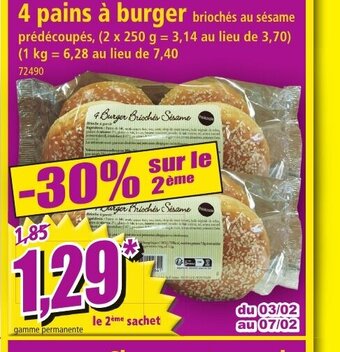4 Pains a burger