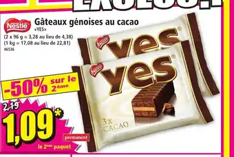 Norma Gateaux Génoises Au Cacao offre
