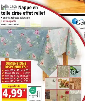 Norma Nappe en toile Ciree Relief offre