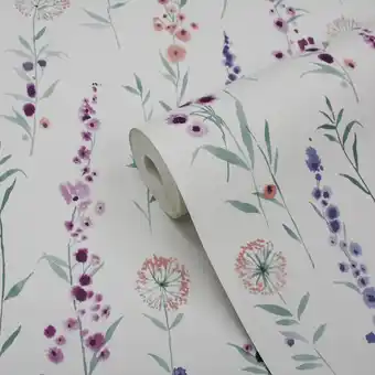 Castorama Papier peint intissé goodhome bifora mauve offre