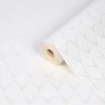 Castorama Papier peint vinyle sur intissé goodhome lanaria blanc offre
