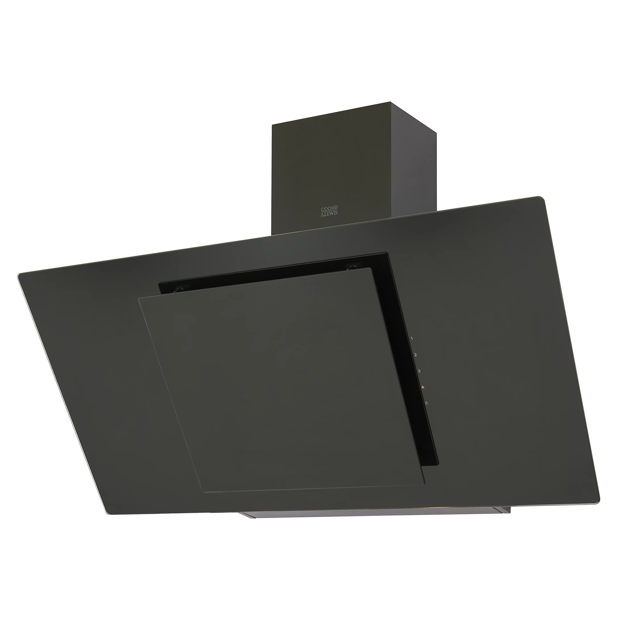 Promo Hotte inclinée en verre cooke & lewis clagb90, 90 cm chez Castorama