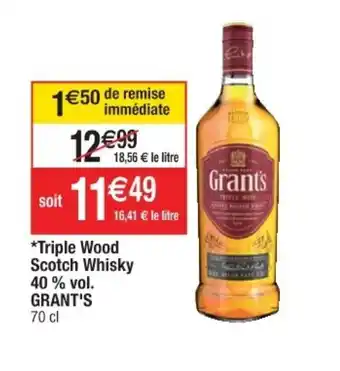Cora x Carrefour Triple Wood Scotch Whisky offre