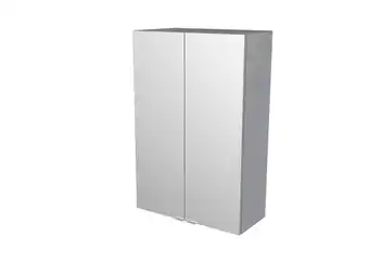Castorama Armoire de salle de bains goodhome imandra gris miroir l.60 x h.90 x p.36 cm offre