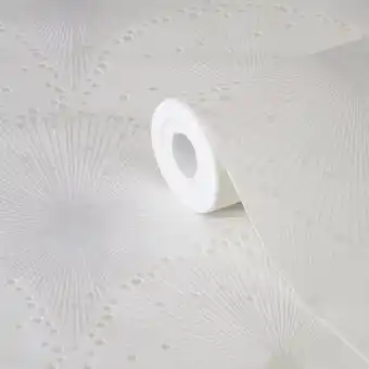 Castorama Papier peint vinyle sur intissé goodhome zamia blanc et argent offre