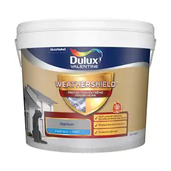 Peinture façade weathershield protection extrême dulux valentine mat titanium 10l