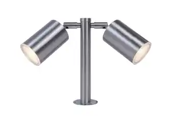 Castorama Balise deux têtes à piquer blooma candiac acier 2 x 5,5 w offre