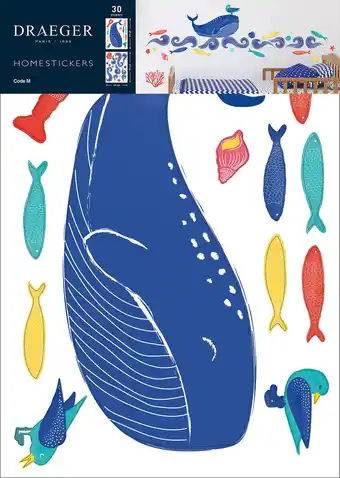 Castorama Sticker enfant baleine 49x69 cm offre