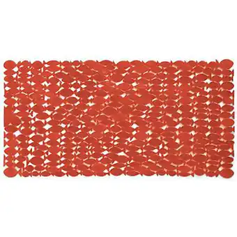 Castorama Tapis de bain antidérapant rouge 35,5 x 69 cm pepo offre