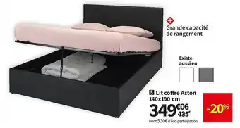 Conforama Lit coffre aston offre