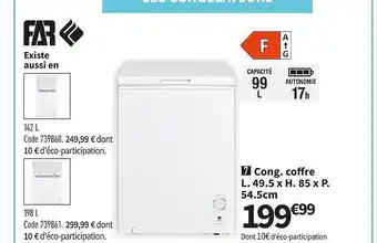 Conforama Congélateur coffre far offre