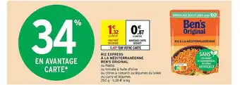Intermarché Riz express à la méditerranéenne ben's original offre