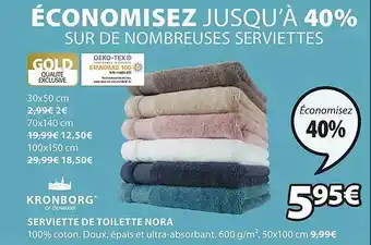 JYSK Serviette de toilette nora kronborg offre