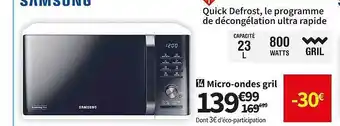 Conforama Samsung micro-ondes gril offre