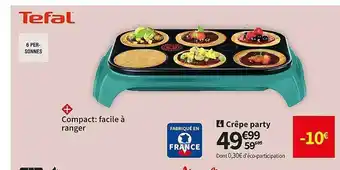 Conforama Crêpe party tefal offre