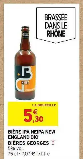 Intermarché Bière ipa neipa new england bio bières georges offre