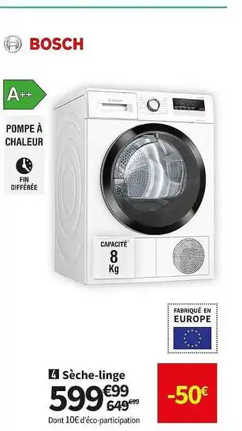 Conforama Sèche-linge bosch offre