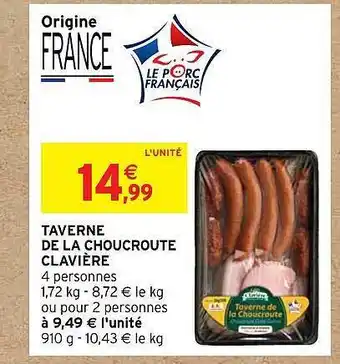 Intermarché Taverne de la choucroute clavière offre
