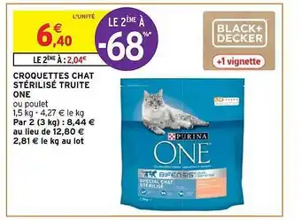 Intermarché Croquettes chat stérilisé truite one offre