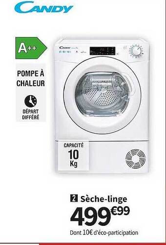 Conforama Candy sèche-linge offre