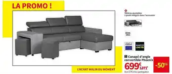 Conforama Canapé d'angle convertible phoenix offre
