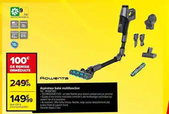 Carrefour Aspirateur balai multifonction rowenta offre