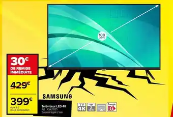 Carrefour Téléviseur led 4k samsung offre