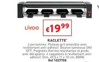 Trafic Raclette offre
