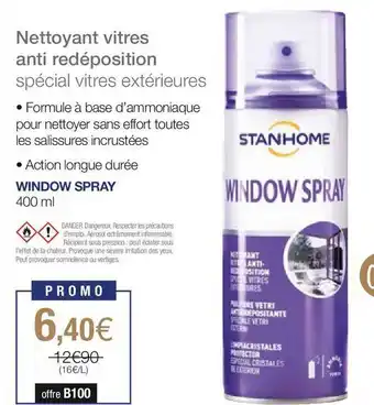 Stanhome Nettoyant vitres anti redéposition window spray offre