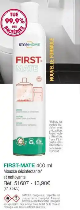 Stanhome First-mate mousse désinfectante et nettoyante offre