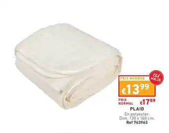 Trafic Plaid offre
