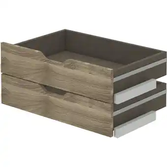 Lapeyre Lot de 2 tiroirs façade bois h.31.3 cm pour dressing espace offre