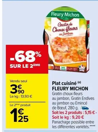 Carrefour Market Plat cuisiné fleury michon offre