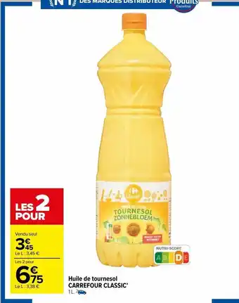 Carrefour Market Huile de tournesol carrefour classic’ offre