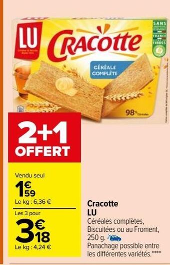 Carrefour Market Cracotte lu offre