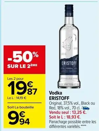 Carrefour Market Vodka eristoff offre