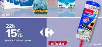 Carrefour Balai à plat ultramax power offre