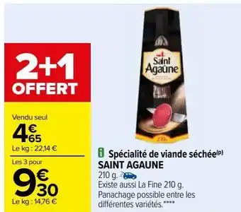 Carrefour Spécialité de viande séchée saint agaune offre