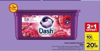 Carrefour Market Lessive capsules tout en 1 dash offre