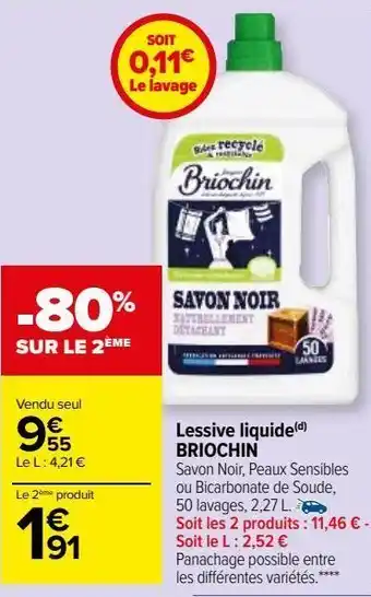 Carrefour Market Lessive liquide briochin offre