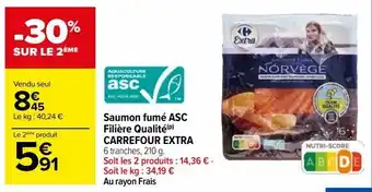 Saumon fumé asc filiÚre qualité carrefour extra