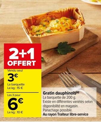 Carrefour Gratin dauphinois offre