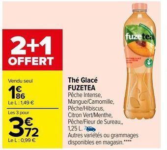 Carrefour Thé glacé fuzetea offre