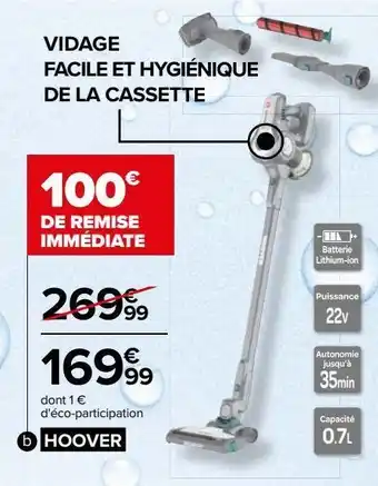 Carrefour Aspirateur balai multifonction hoover offre