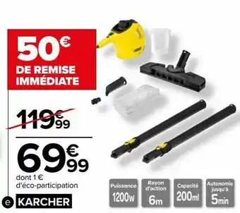 Carrefour Nettoyeur vapeur kärcher offre